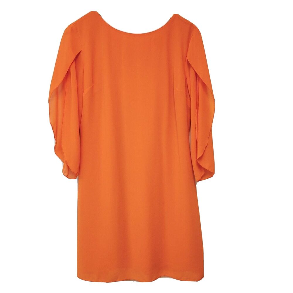 NWT Grace Karin Orange Shift Dress M Split Bell Sleeve Lined Cocktail Dress